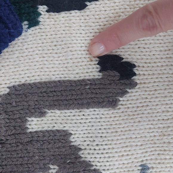 Berek Vintage Winter Hand Knit Wool Sweater Large - Picture 8 of 8